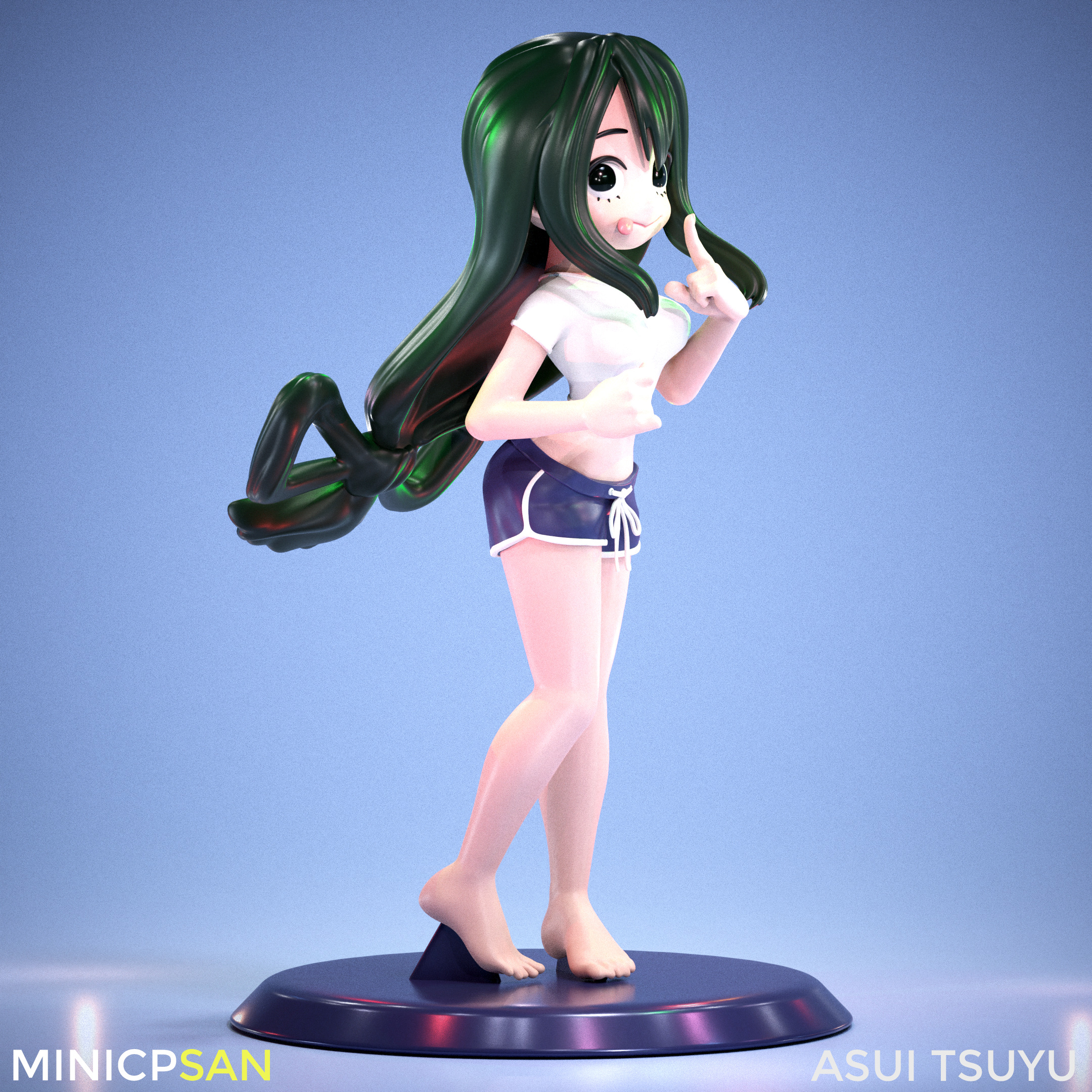 Asui Tsuyu - Cute Casual Home Outfit - My Hero Academia 3D print model_7