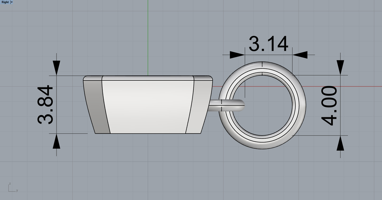 Bezel emerald pendant model 1040 3D print model_9