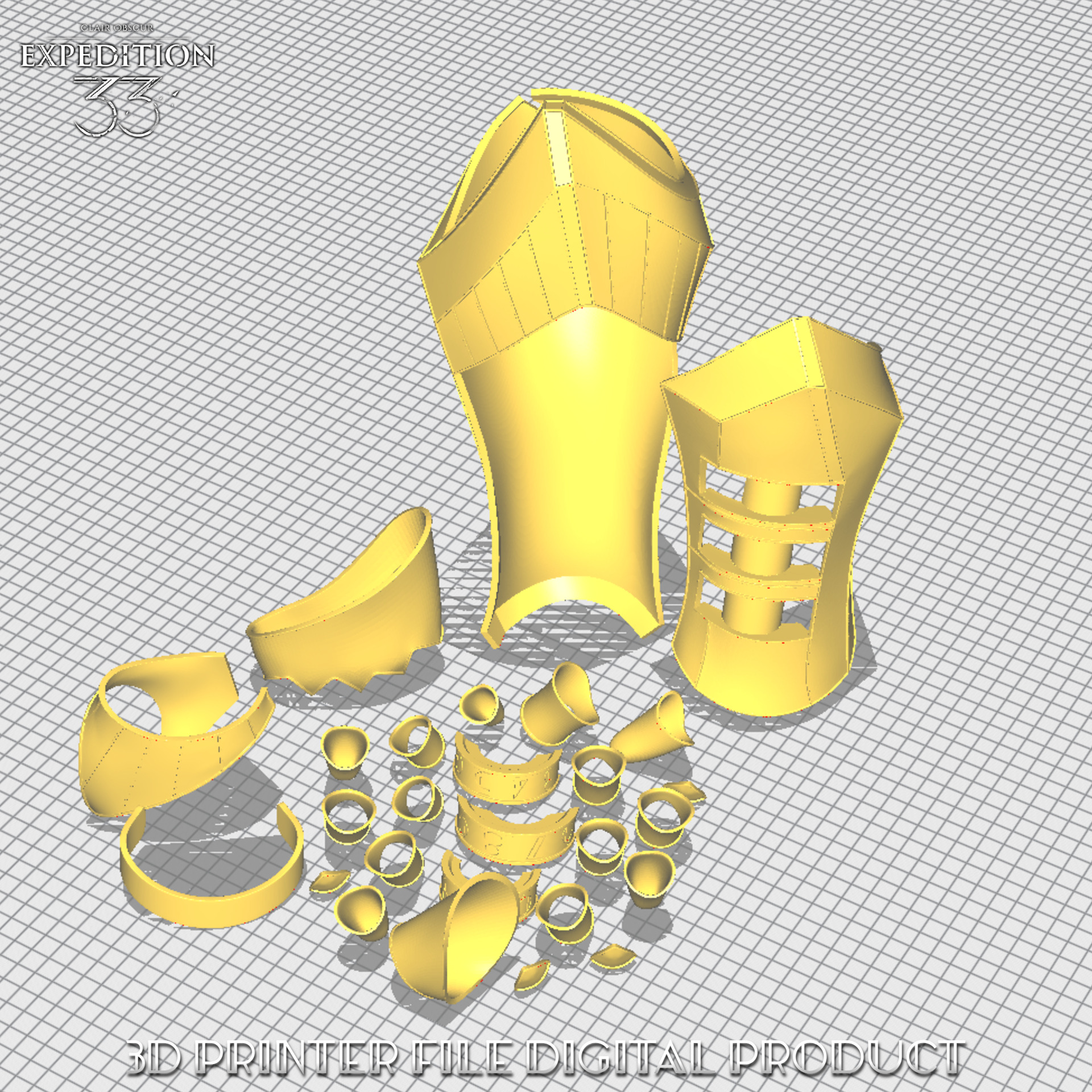 Gustave Wearable Cosplay Arm Clair Obscur Expedition 33 3D print model_12