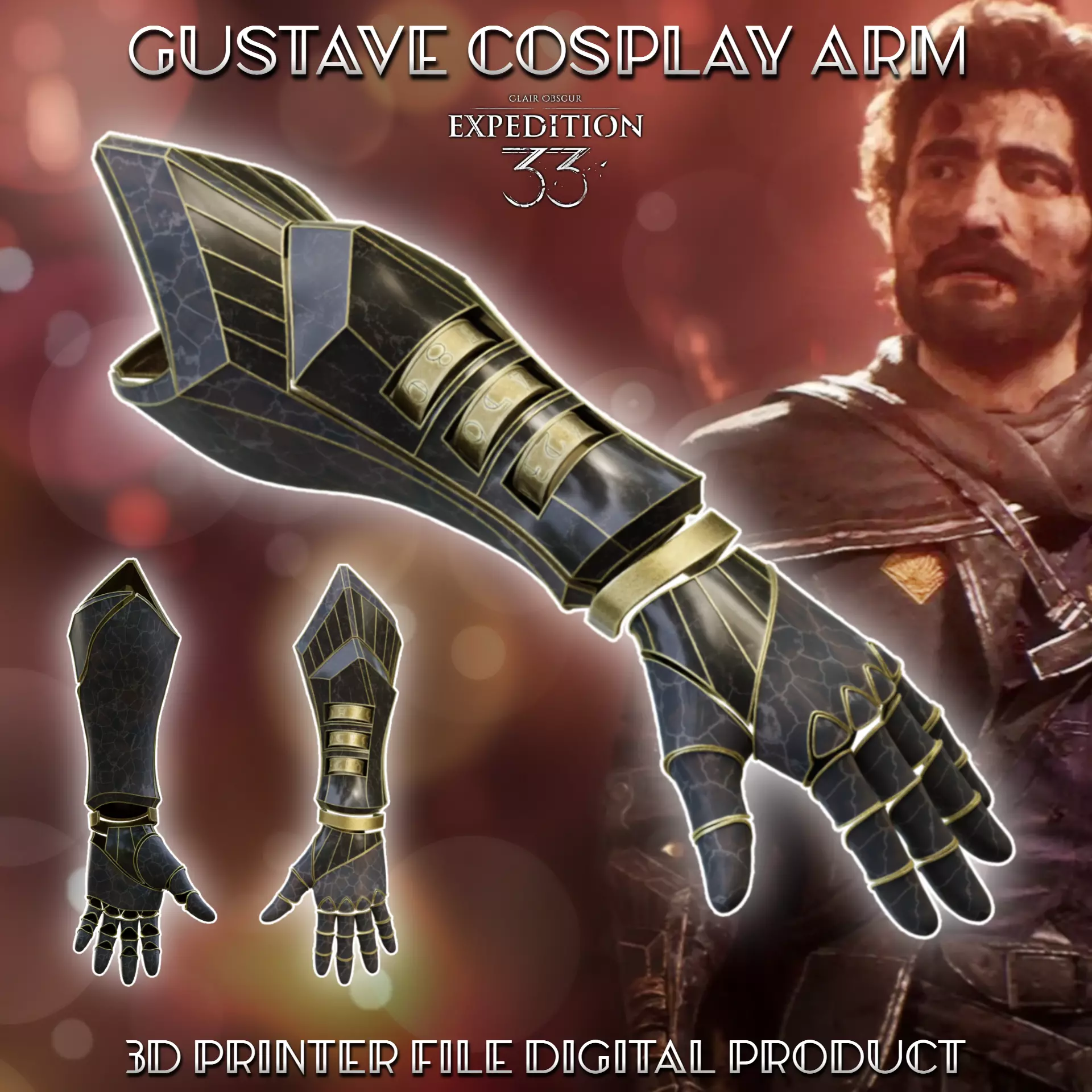 Gustave Wearable Cosplay Arm Clair Obscur Expedition 33 3D print model_0