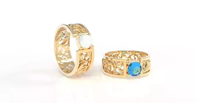 Chrome Hearts Hollow Ring with Stone