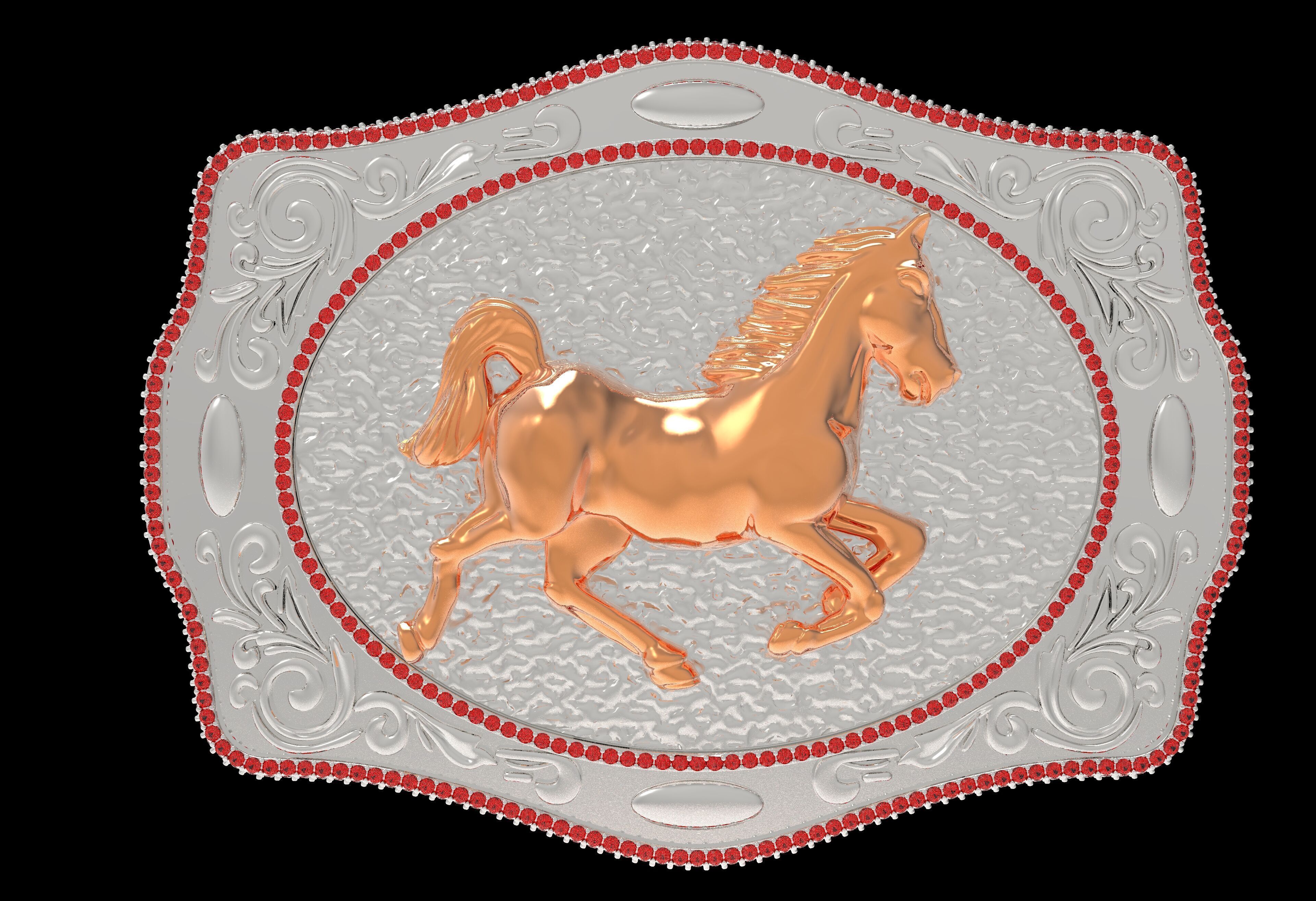 MYADDICTION  House Cowboy Belt Buckle 3D print model_10