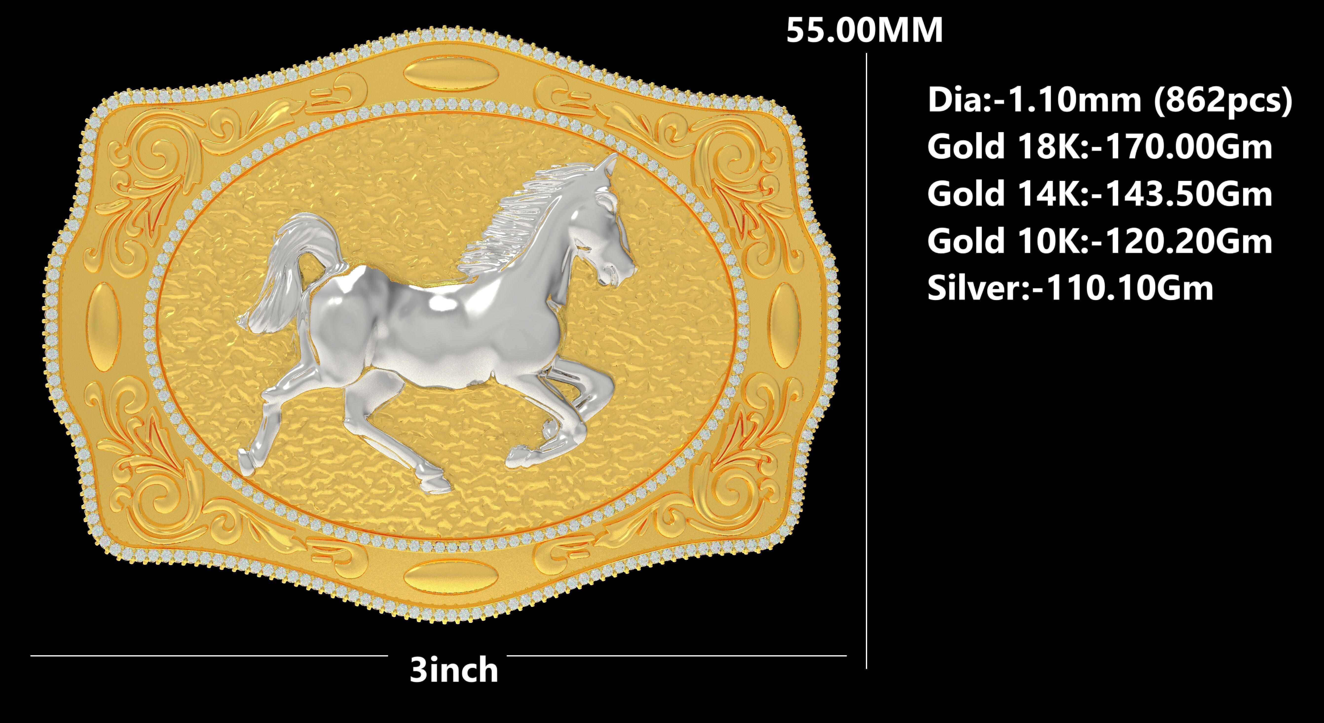 MYADDICTION  House Cowboy Belt Buckle 3D print model_15