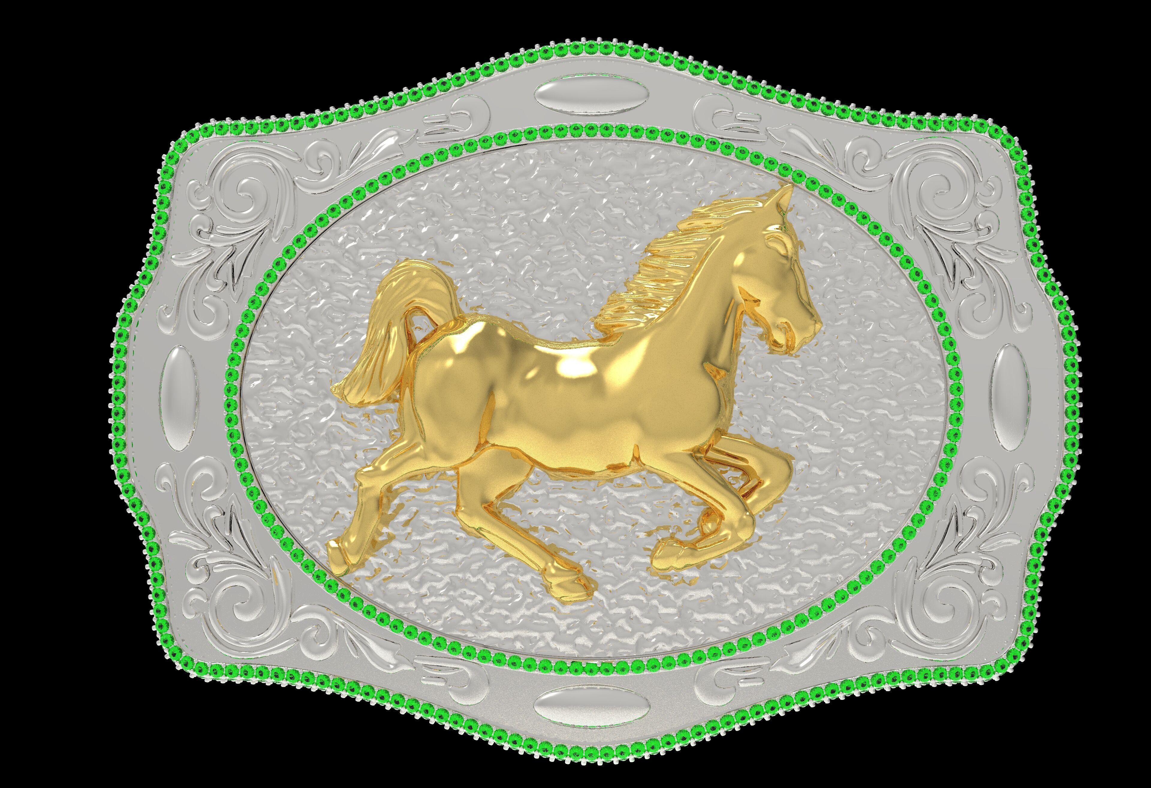 MYADDICTION  House Cowboy Belt Buckle 3D print model_6