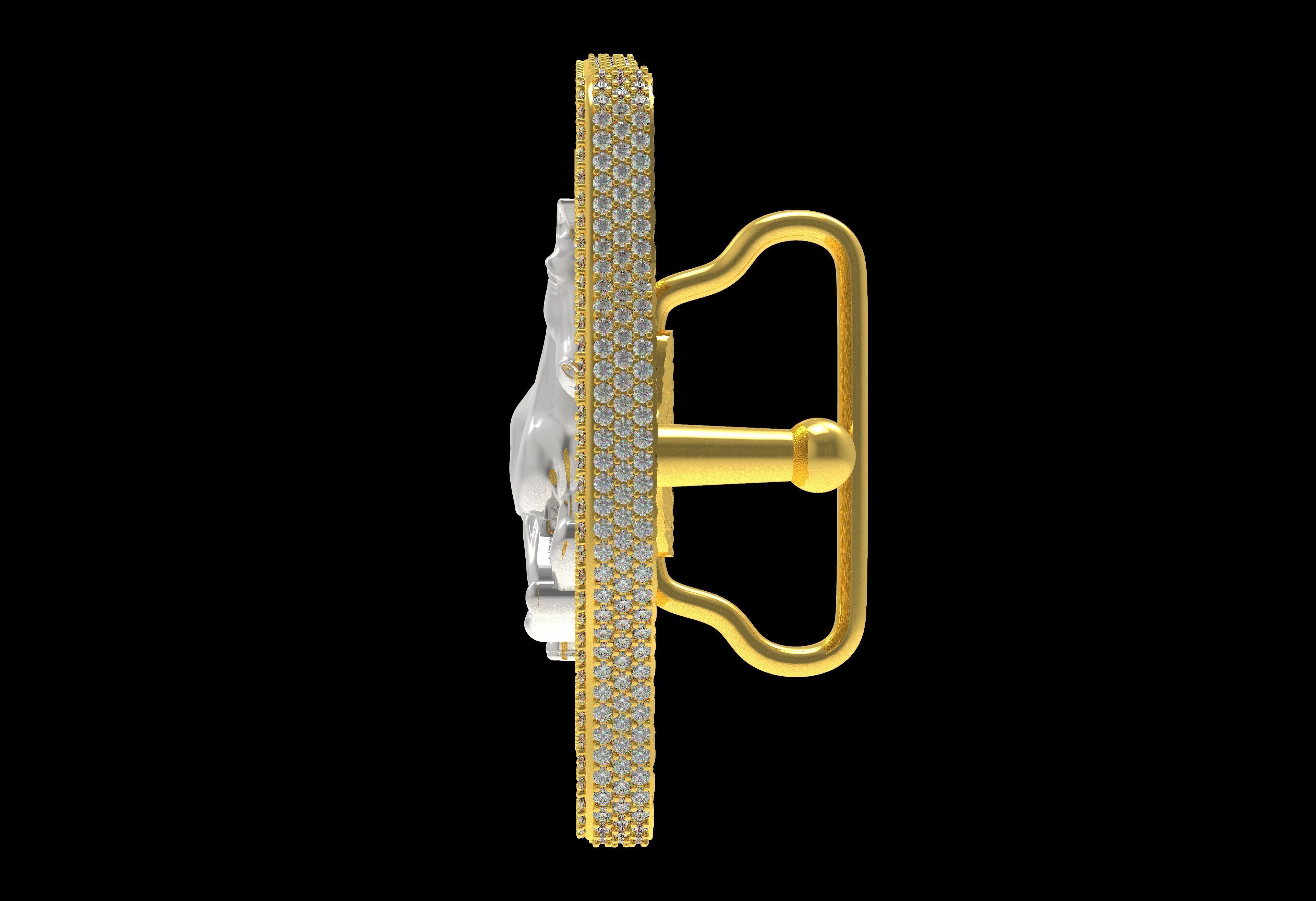 MYADDICTION  House Cowboy Belt Buckle 3D print model_2