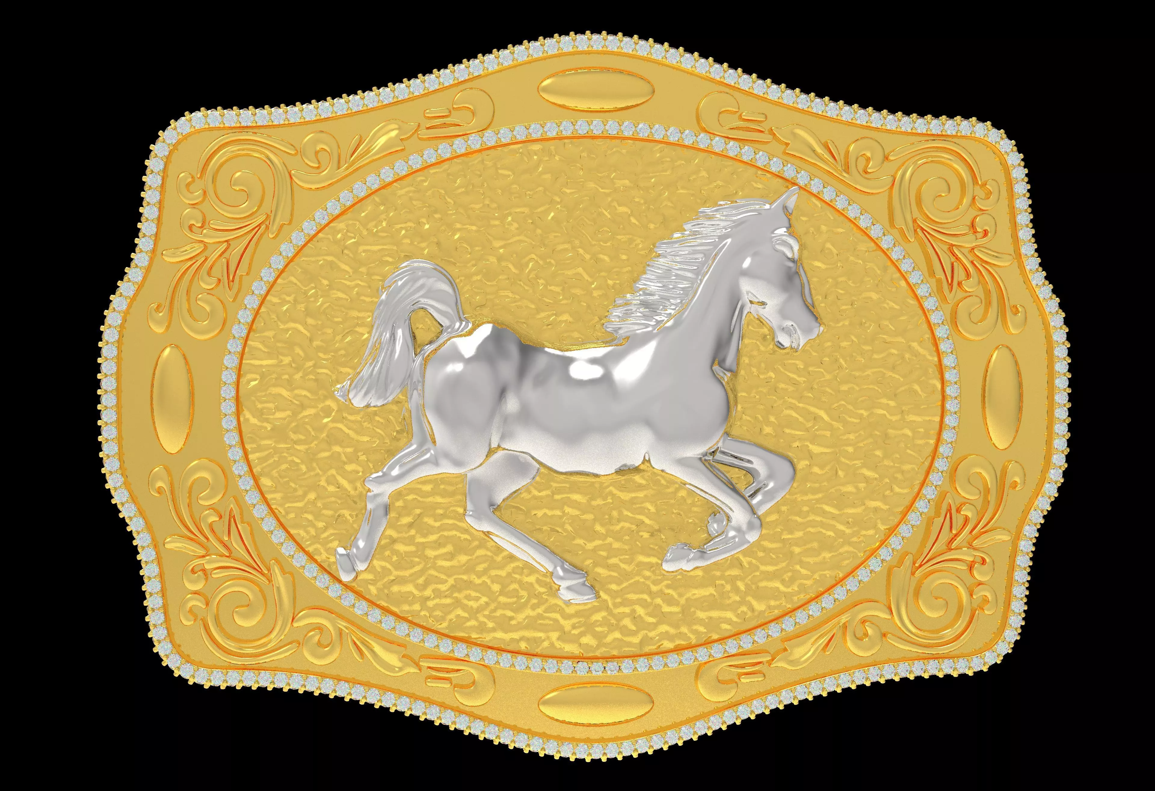MYADDICTION  House Cowboy Belt Buckle 3D print model_0