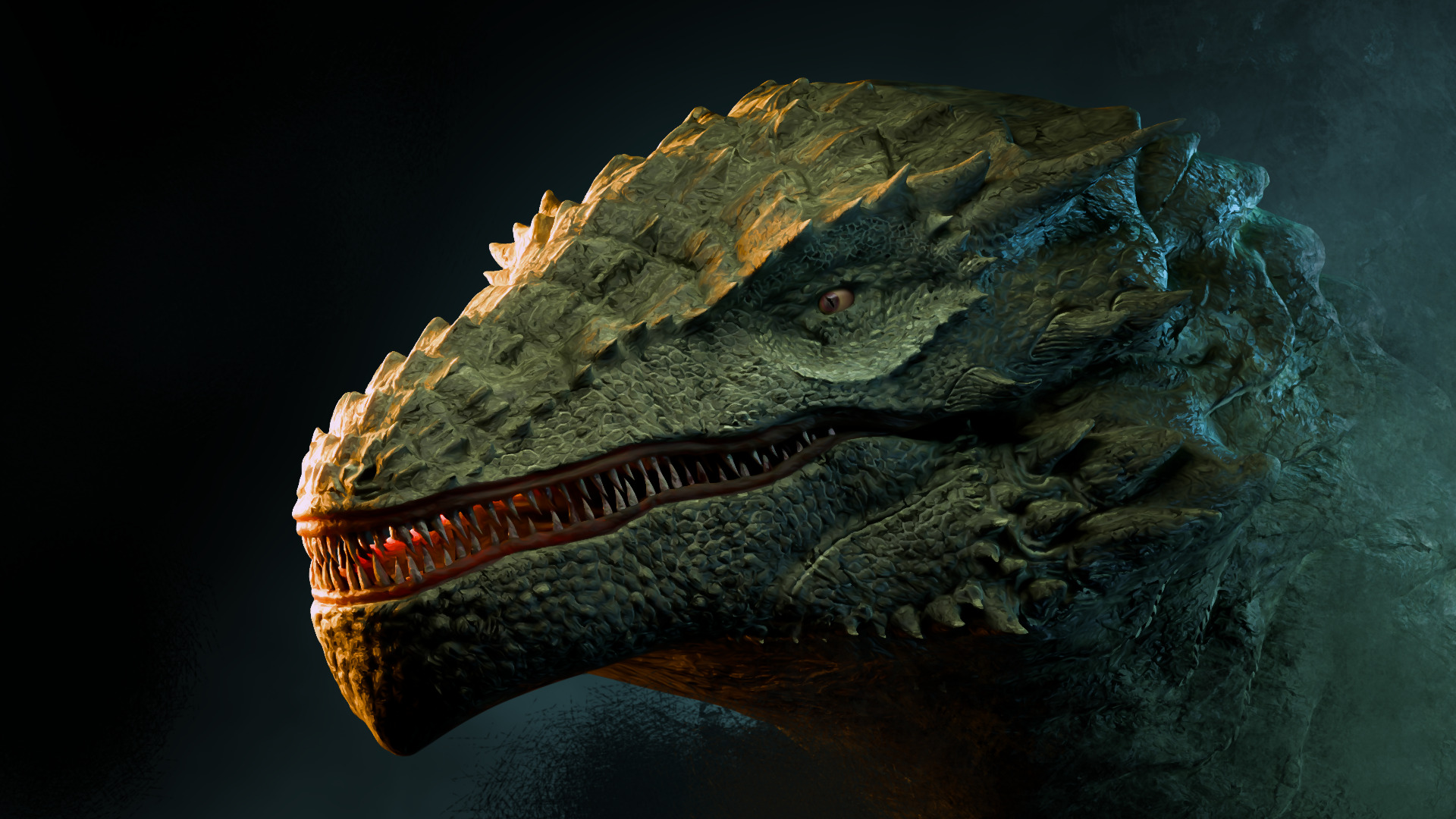 Desert Dragon Head 3D model_1