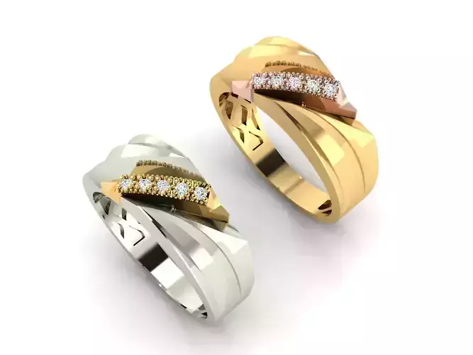 Single two piece or two color ring