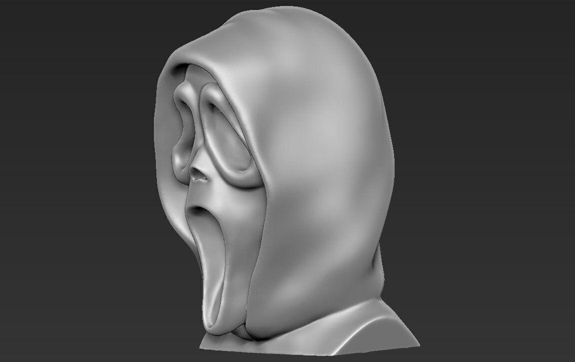 Ghostface bust ready for full color 3D printing 3D print model_20