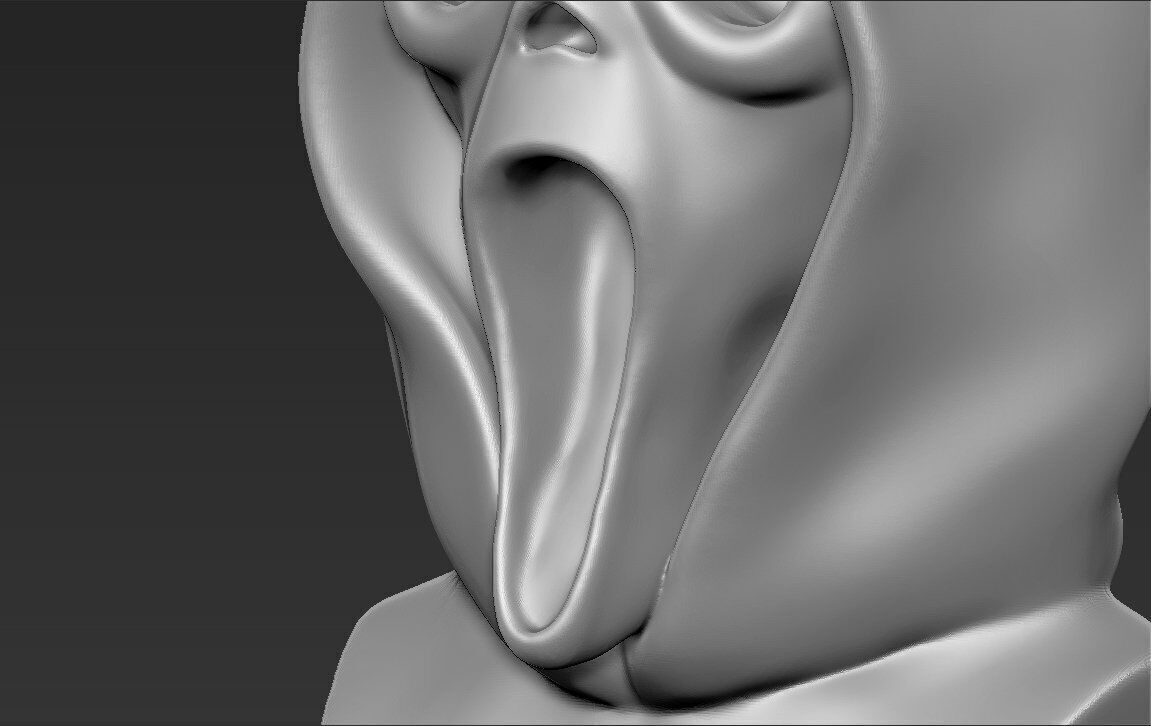 Ghostface bust ready for full color 3D printing 3D print model_33