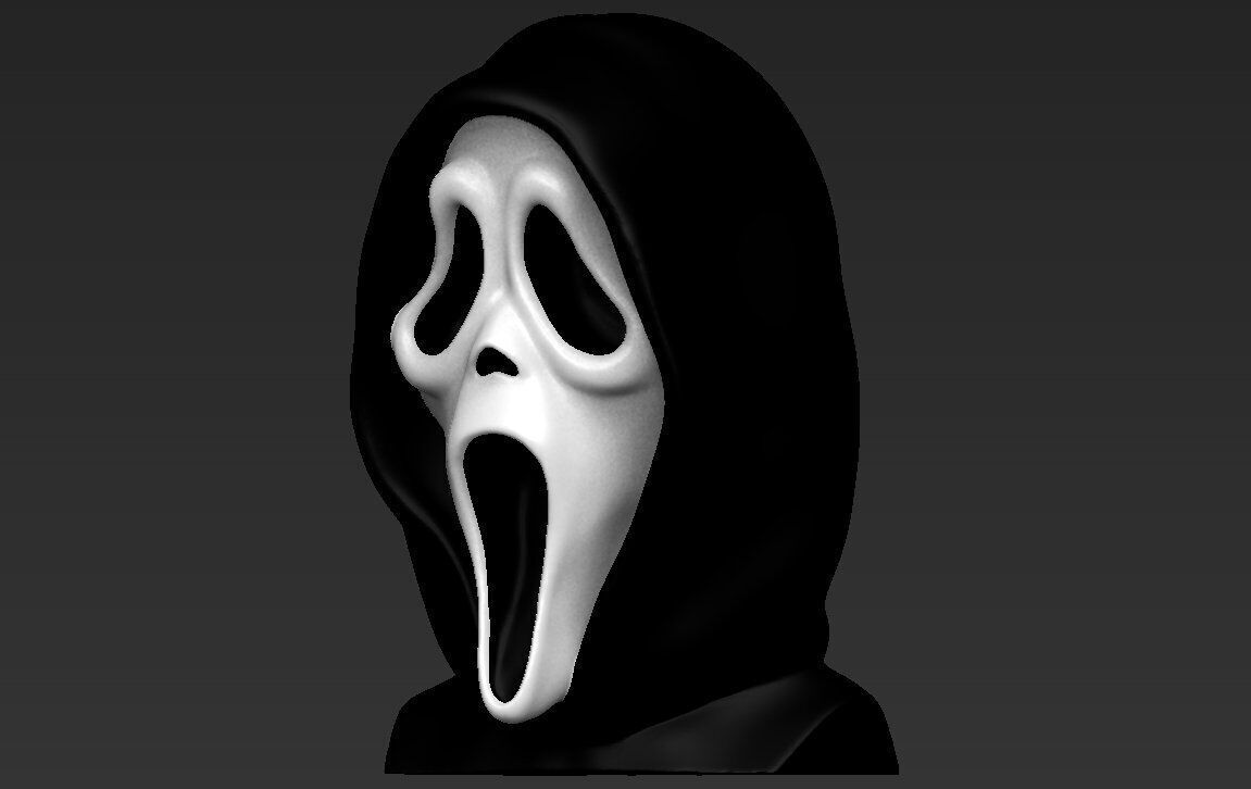 Ghostface bust ready for full color 3D printing 3D print model_16