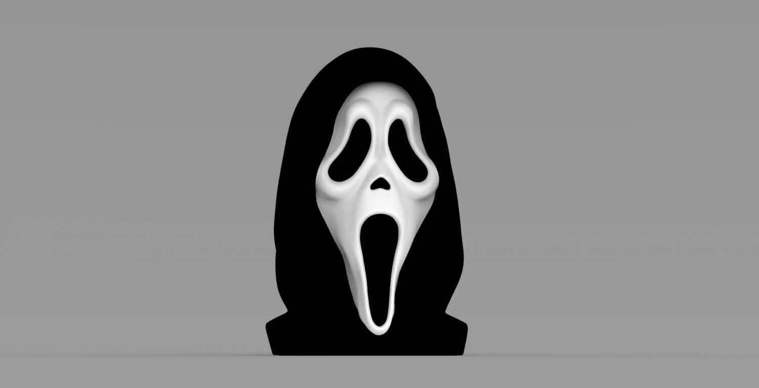 Ghostface bust ready for full color 3D printing 3D print model_9