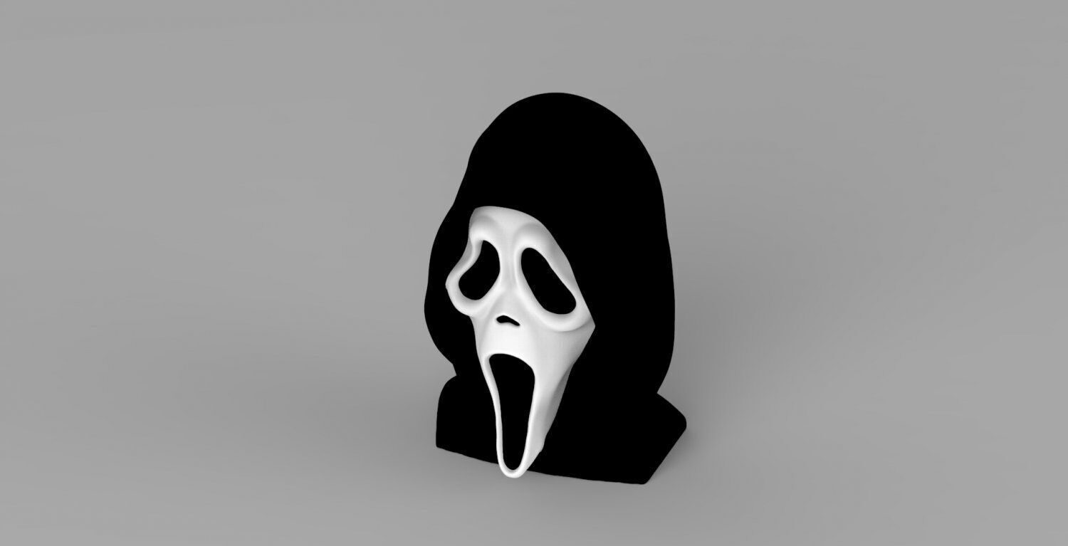 Ghostface bust ready for full color 3D printing 3D print model_11