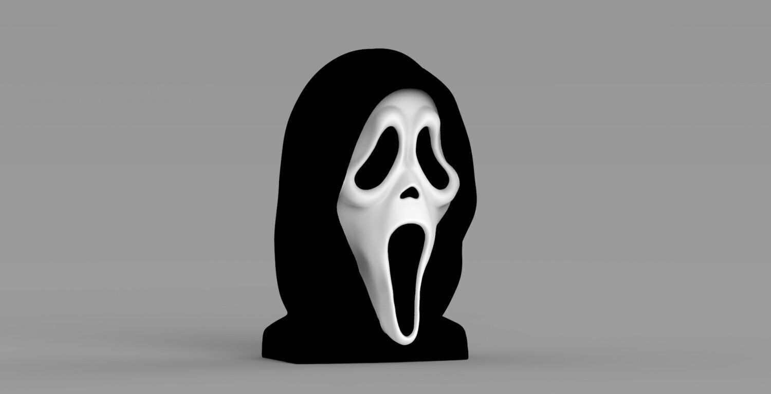Ghostface bust ready for full color 3D printing 3D print model_8