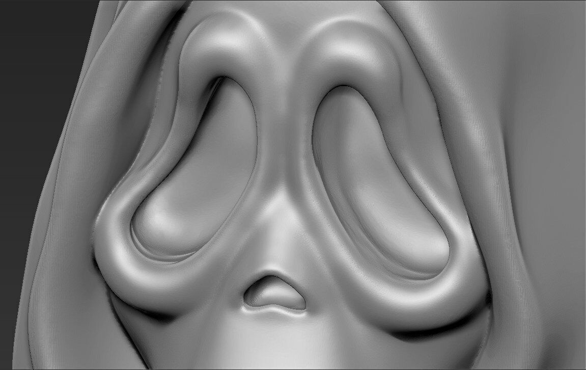 Ghostface bust ready for full color 3D printing 3D print model_32
