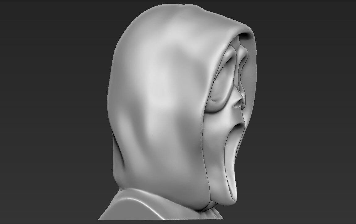 Ghostface bust ready for full color 3D printing 3D print model_25