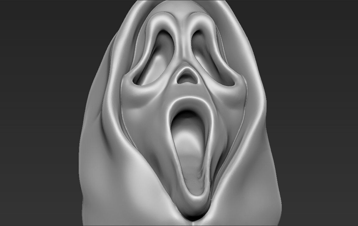 Ghostface bust ready for full color 3D printing 3D print model_31