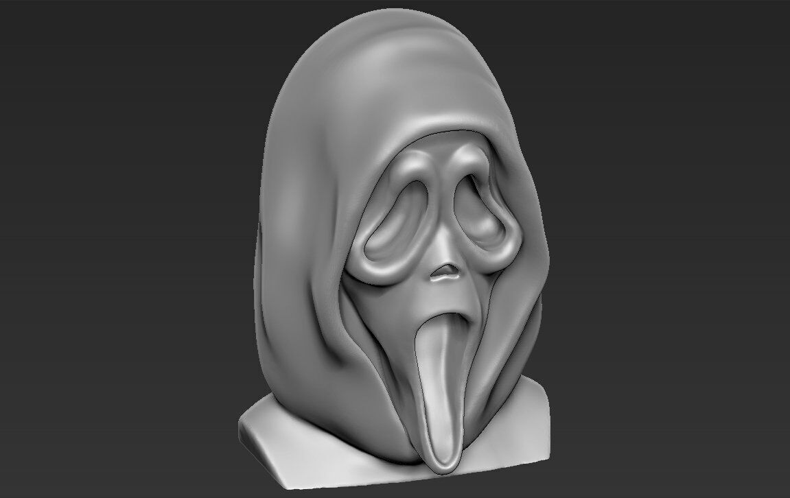 Ghostface bust ready for full color 3D printing 3D print model_27