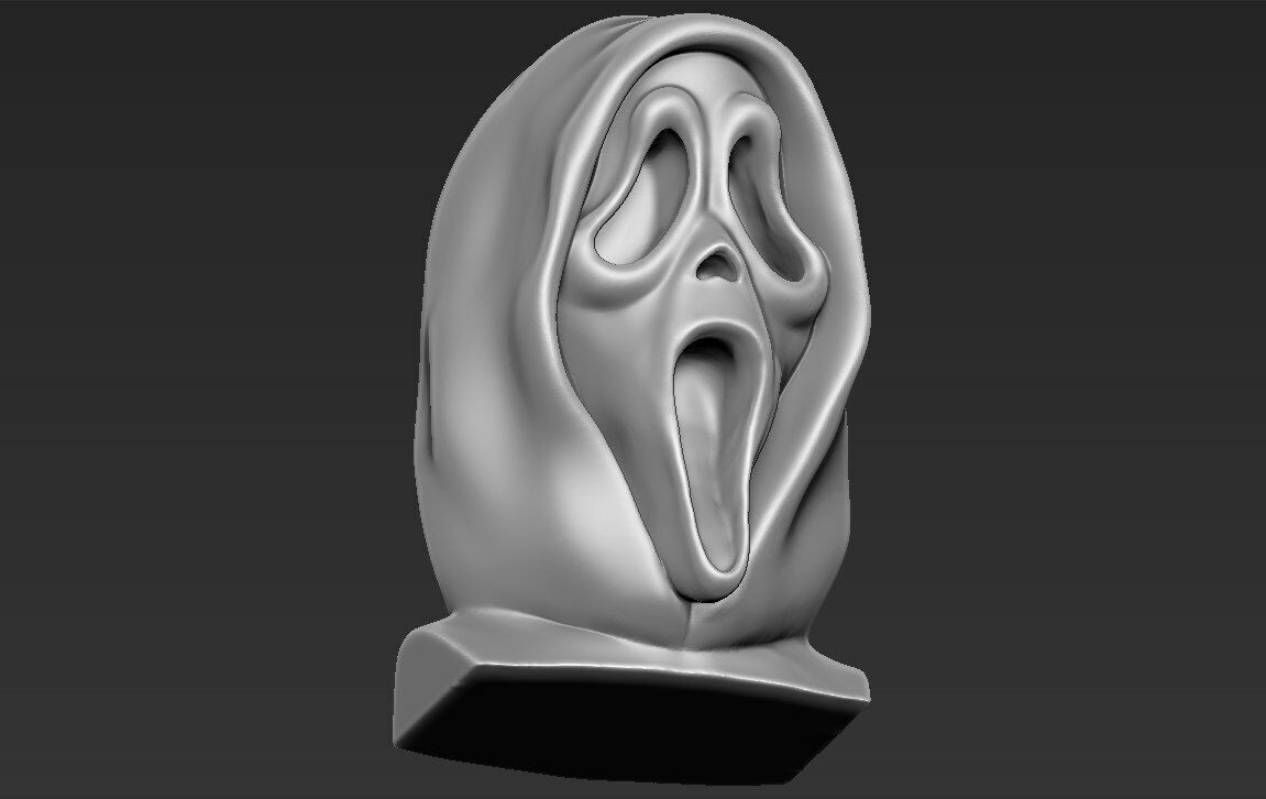 Ghostface bust ready for full color 3D printing 3D print model_29