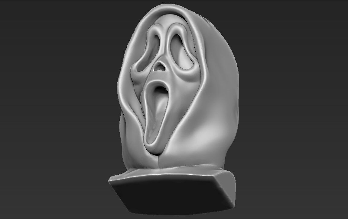 Ghostface bust ready for full color 3D printing 3D print model_30