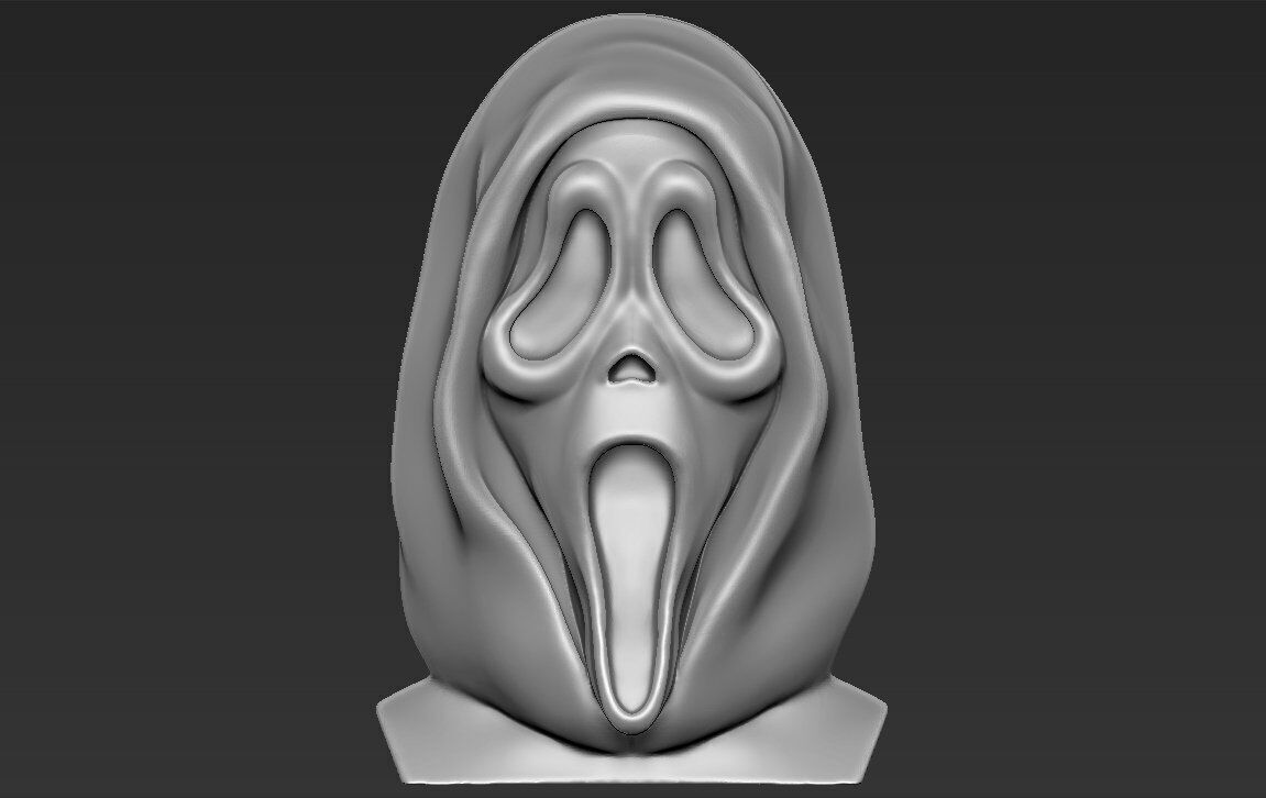 Ghostface bust ready for full color 3D printing 3D print model_17