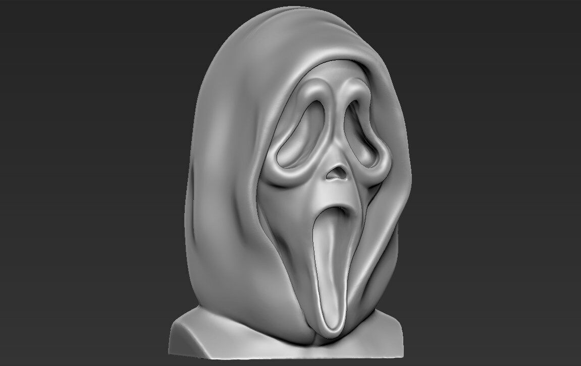 Ghostface bust ready for full color 3D printing 3D print model_26
