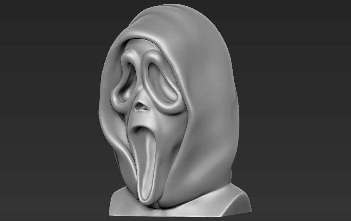 Ghostface bust ready for full color 3D printing 3D print model_19