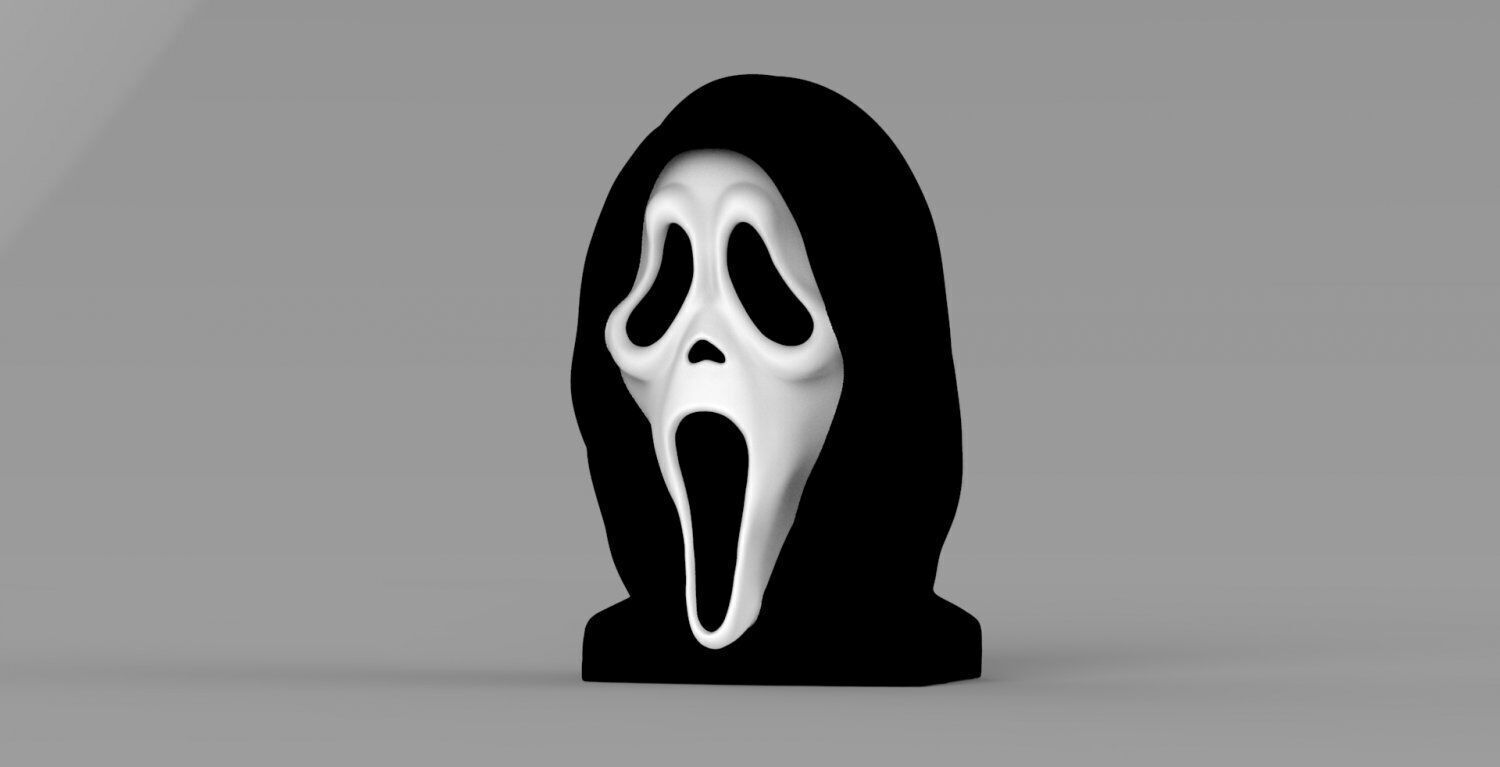 Ghostface bust ready for full color 3D printing 3D print model_1