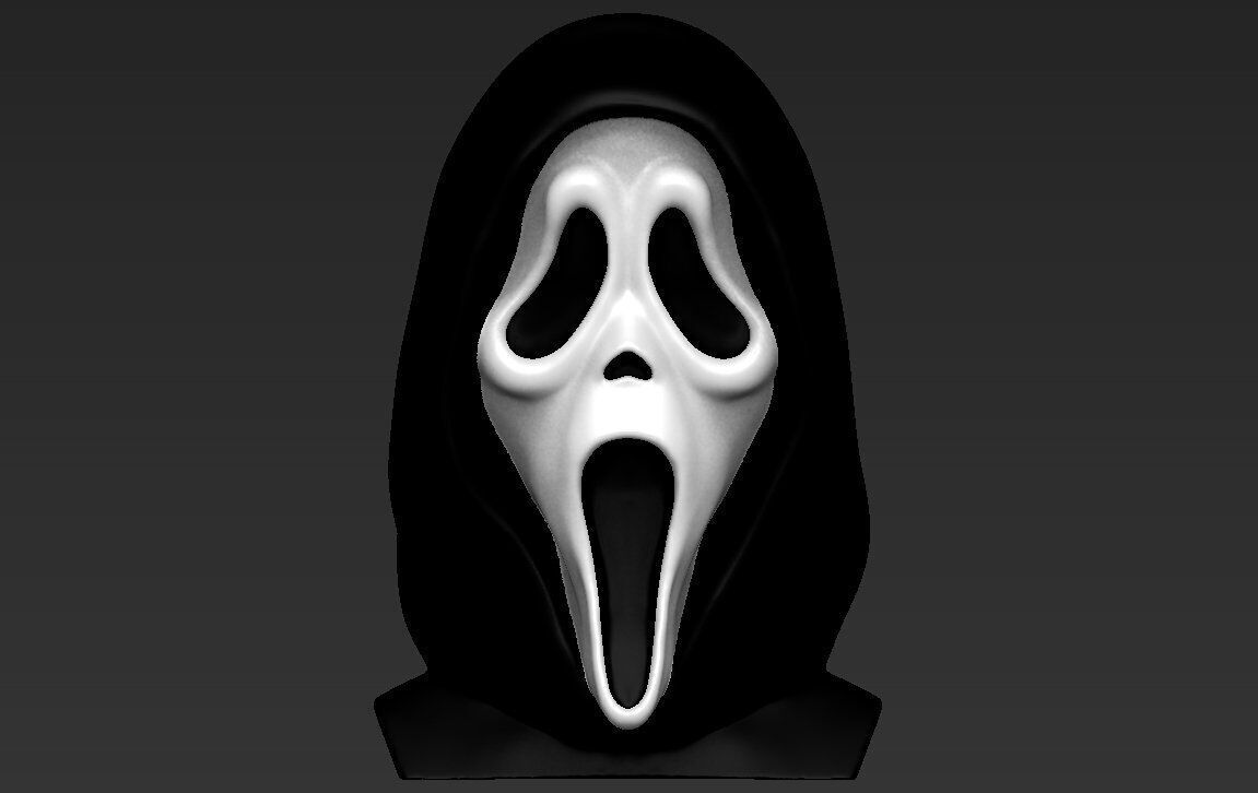 Ghostface bust ready for full color 3D printing 3D print model_15