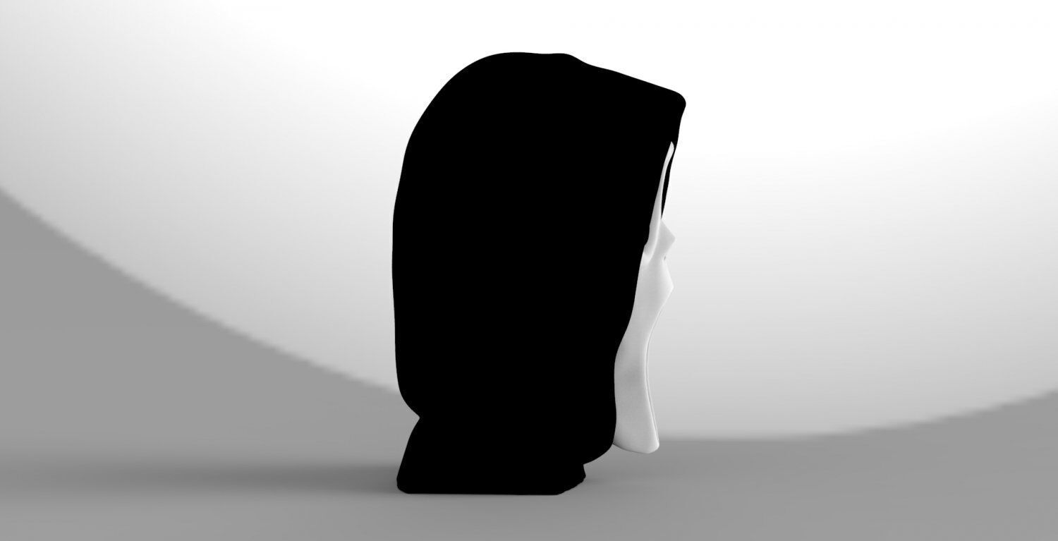 Ghostface bust ready for full color 3D printing 3D print model_7