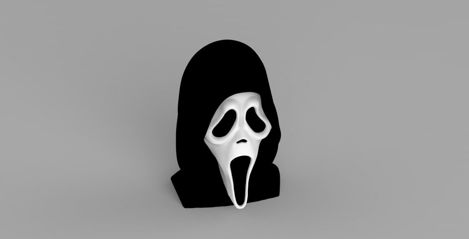 Ghostface bust ready for full color 3D printing 3D print model_10