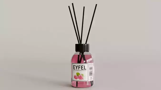 Eyfel Perfume Reed Diffuser Rose Low-poly 3D model