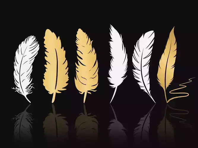 feather Low-poly 3D model