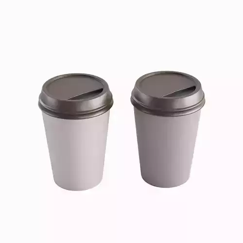 Paper Coffee Cup Set  3D model