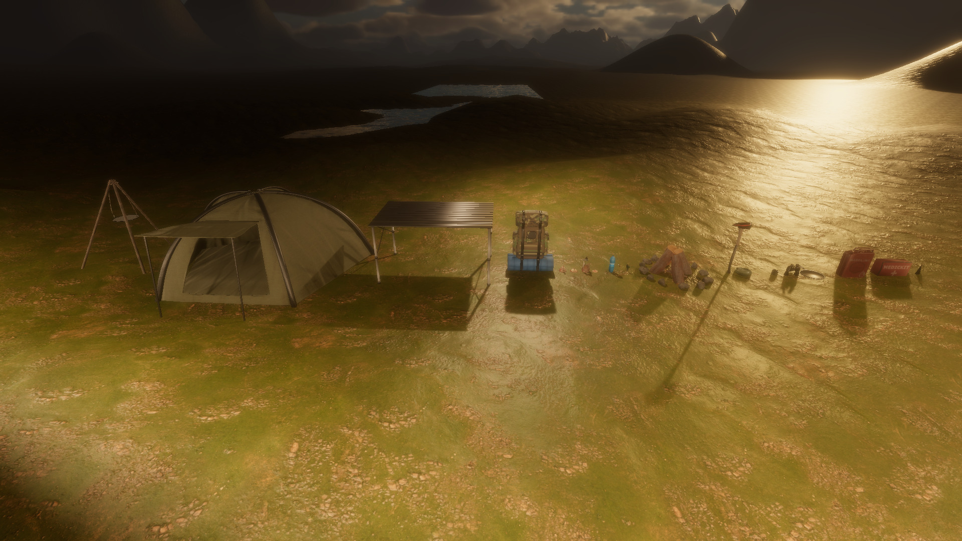 Survival Camp Props Pack - Game Ready Low-poly 3D model_1