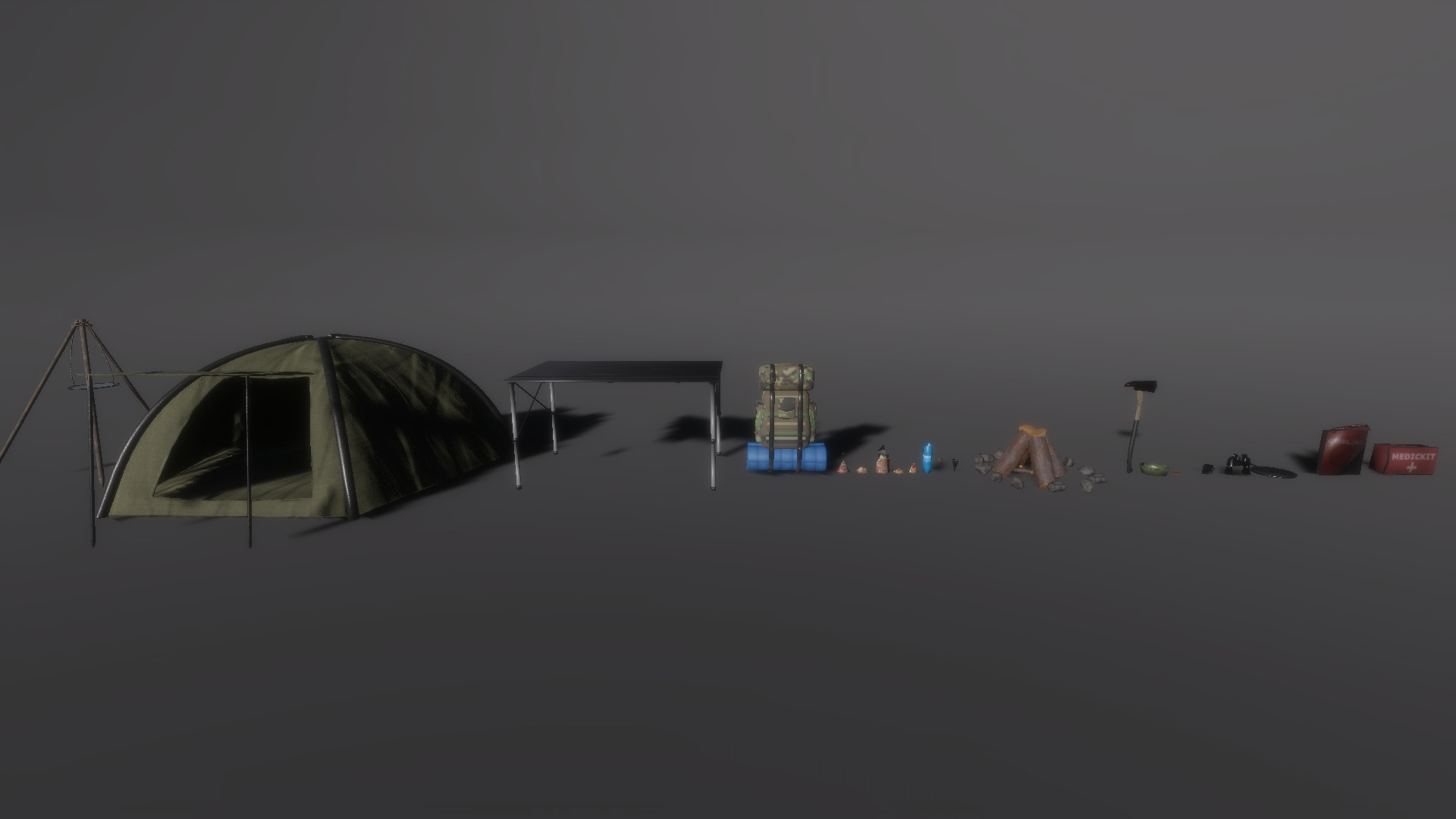 Survival Camp Props Pack - Game Ready Low-poly 3D model_12