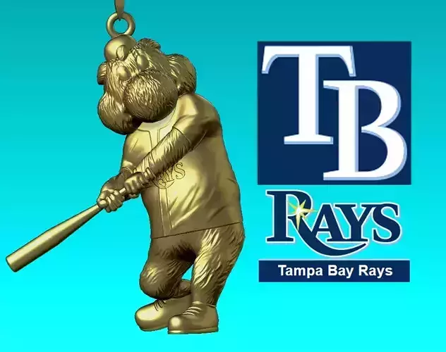 MLB - Necklaces TAMPA BAY RAYS - Hanging Figurine 3D print model