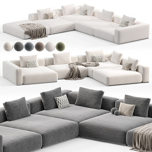 Poliform Westside Sofa Modular Low-poly 3D model