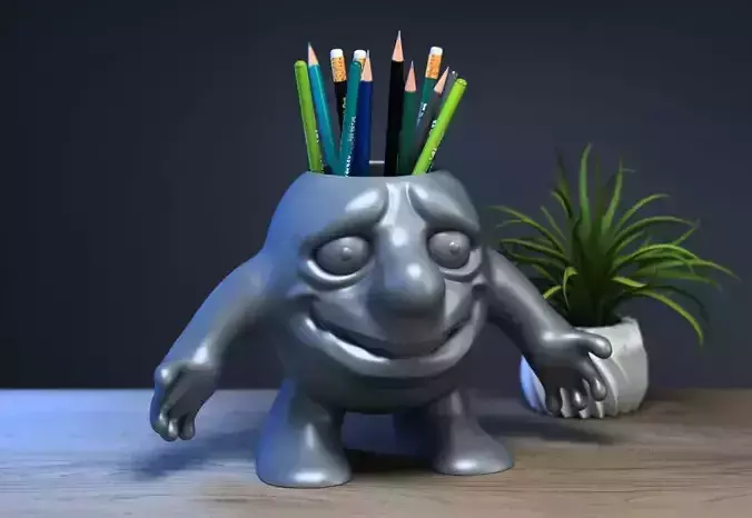 Cute small character pen holder Cartoon character pen holder