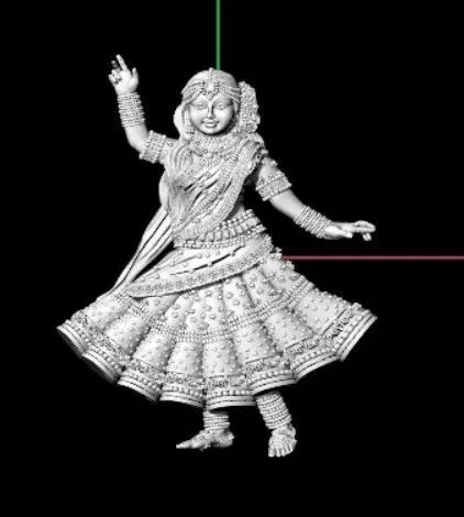Indian Dancing Ladies Murti 3D print model