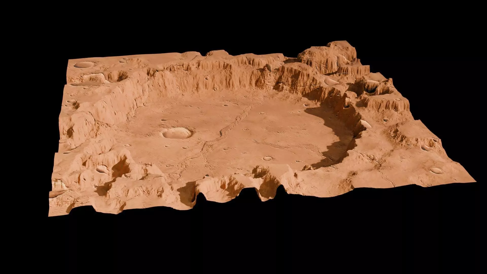 Landscape 3D model Low-poly 3D model_0