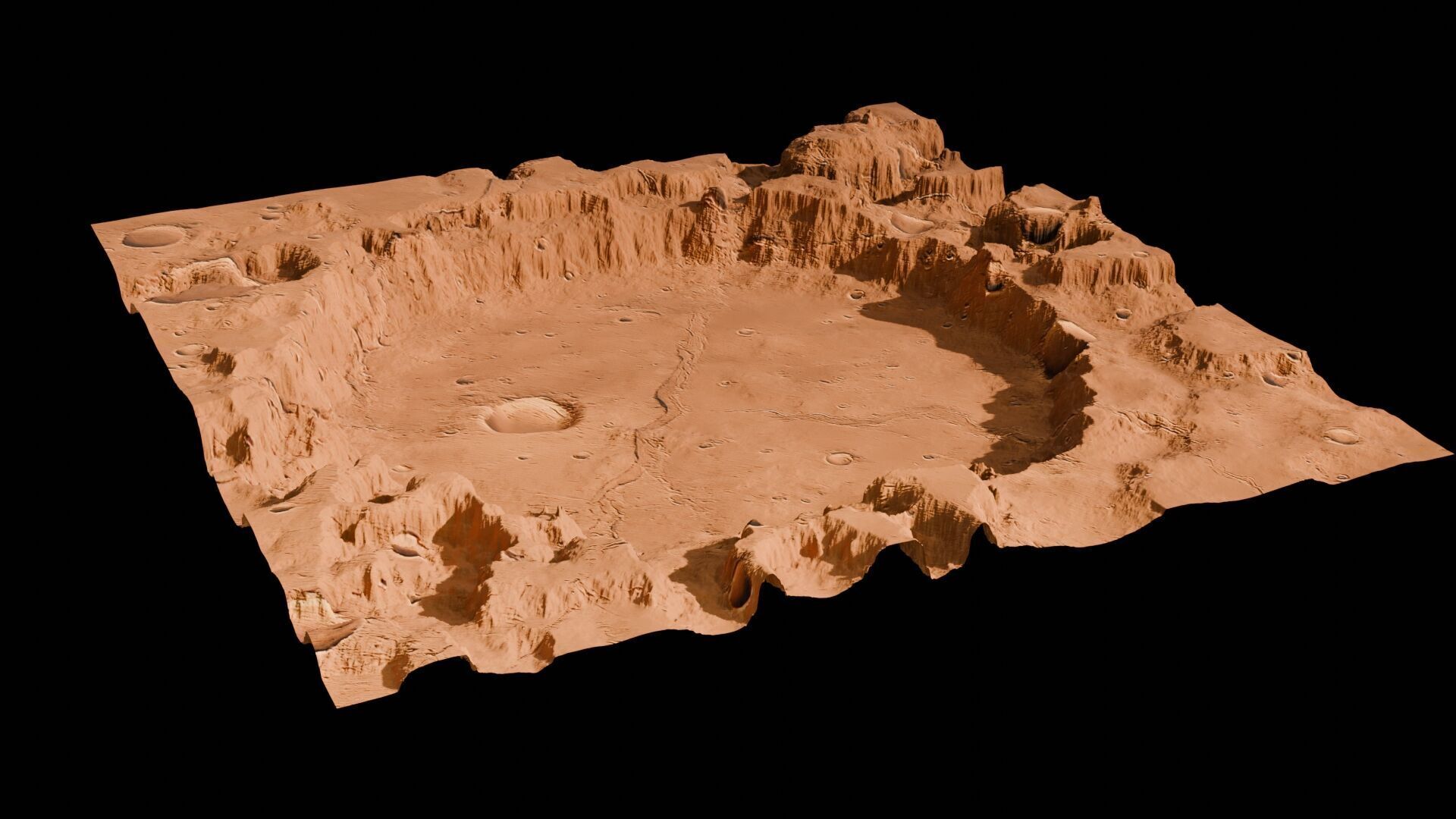 Landscape 3D model Low-poly 3D model_100