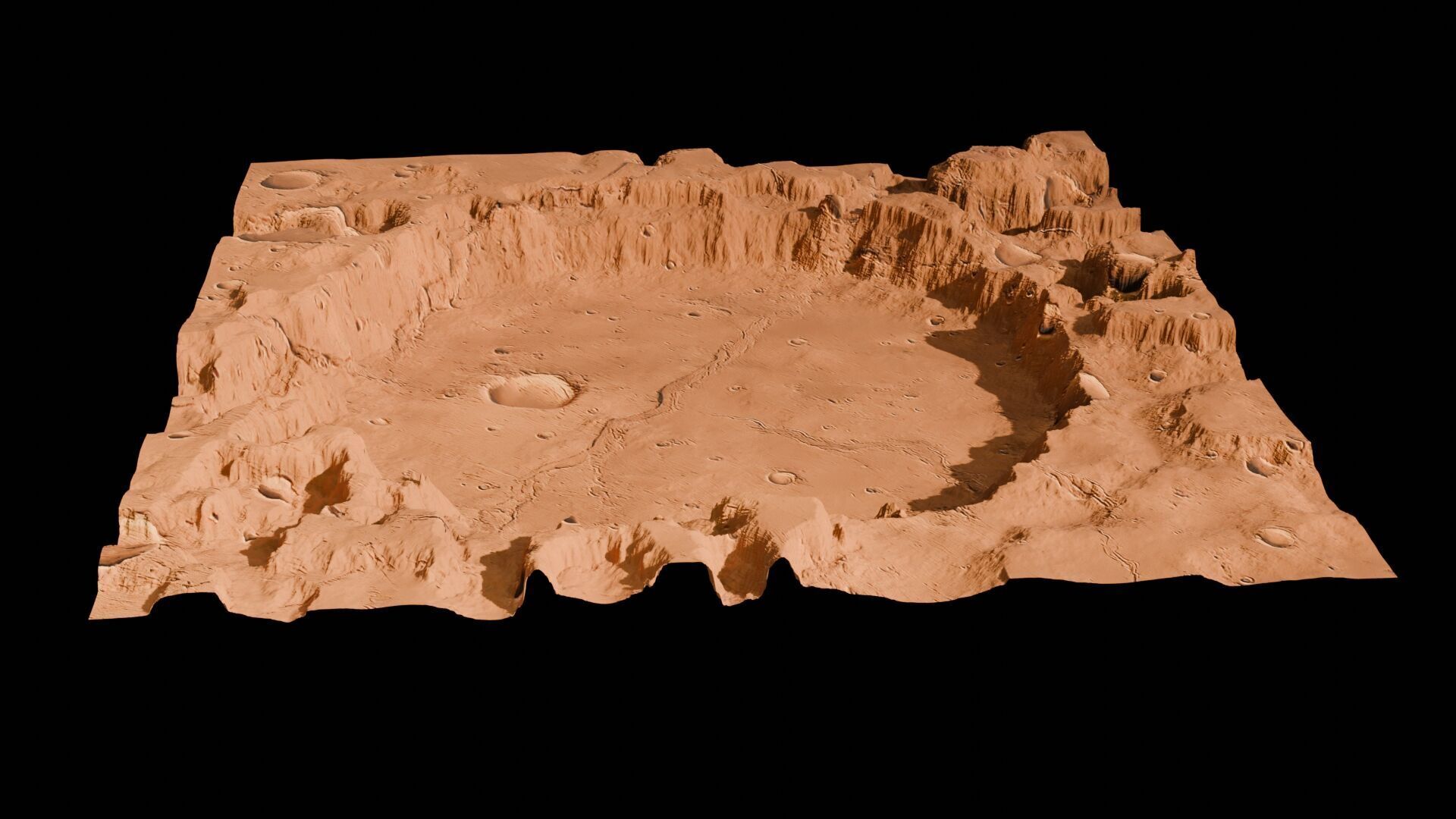 Landscape 3D model Low-poly 3D model_1