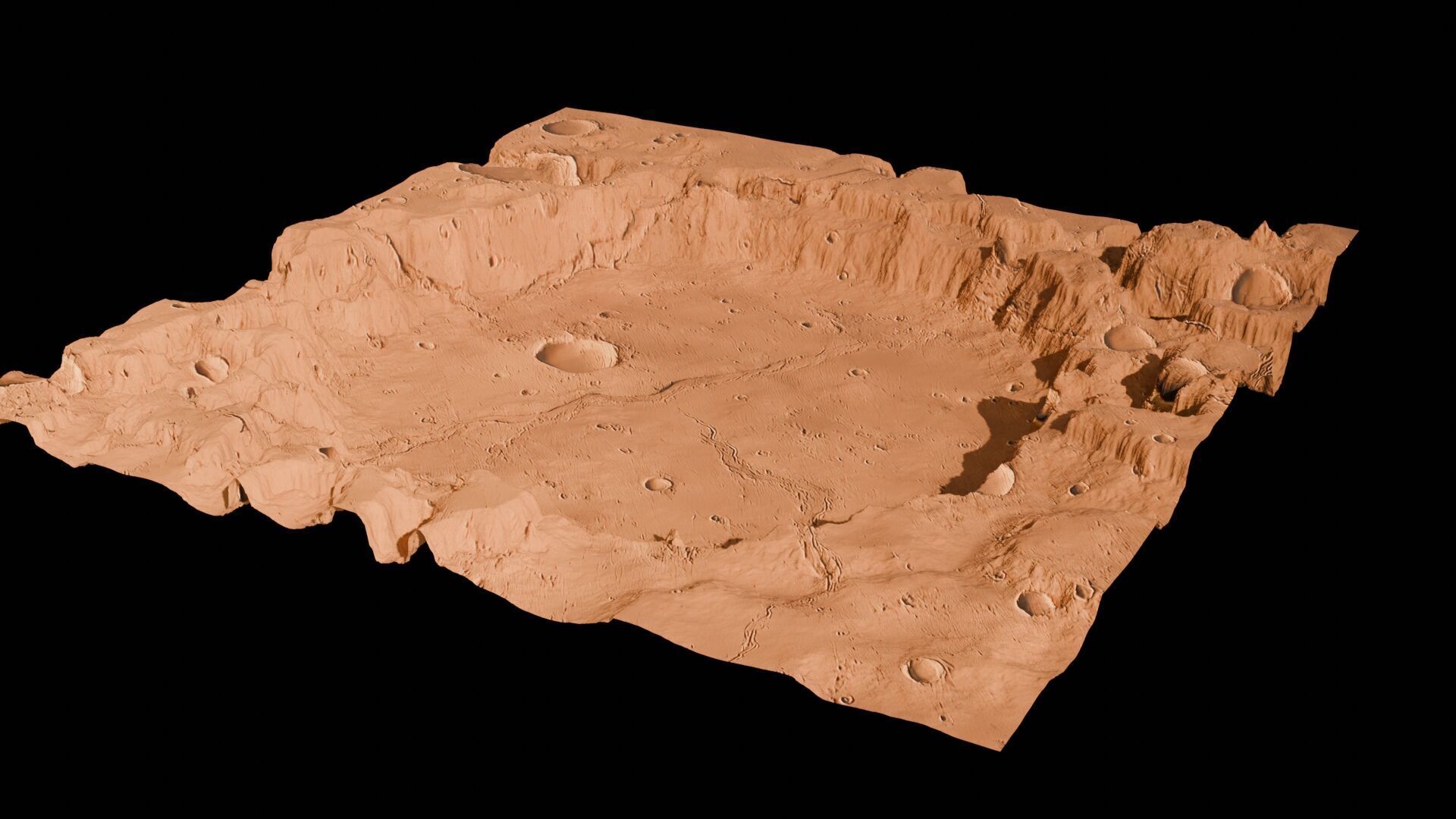 Landscape 3D model Low-poly 3D model_2