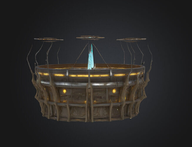 Post Apocalyptic Stadium 3d model Low-poly 3D model