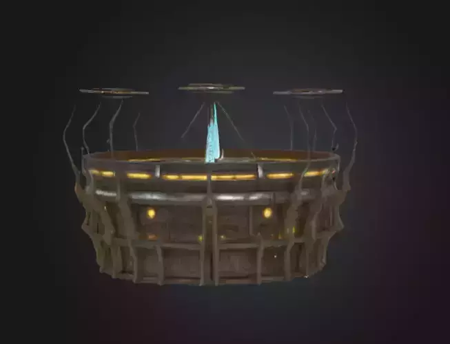 Post Apocalyptic Stadium 3d model