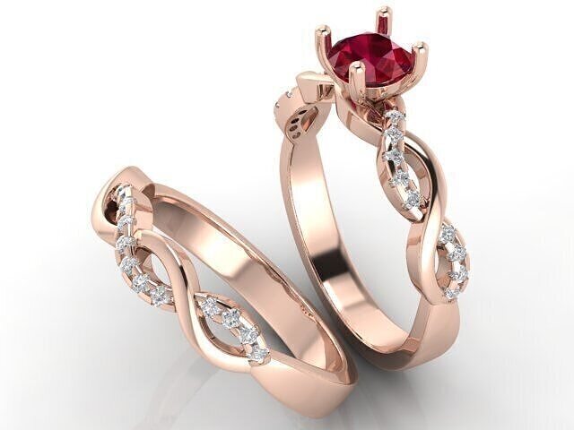 3D printable women engagement jewelry ring 3D print model 3D print model