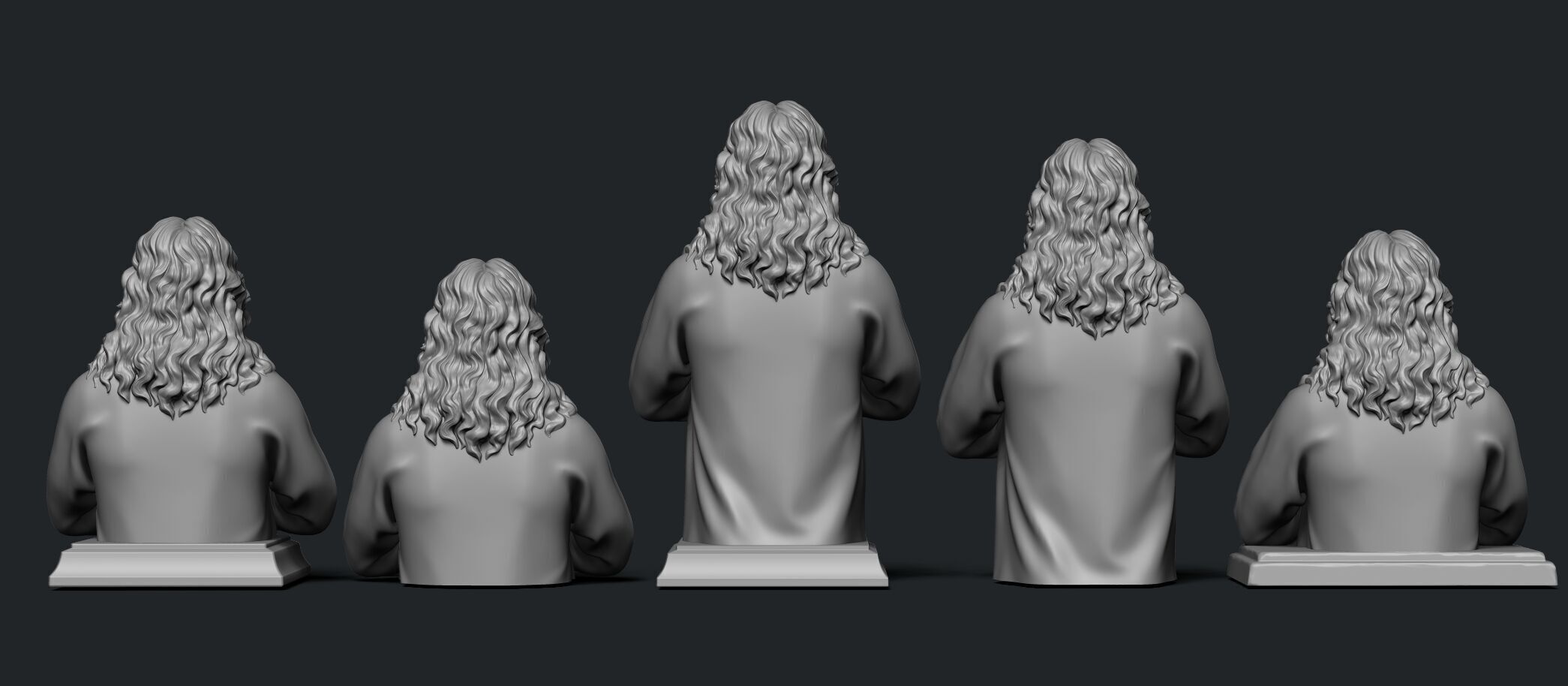 Jesus prayer bust  3D print model_7