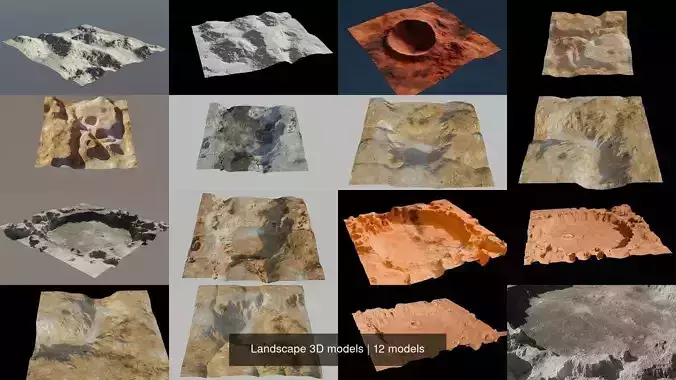  Landscape 3D models 3D Model Collection