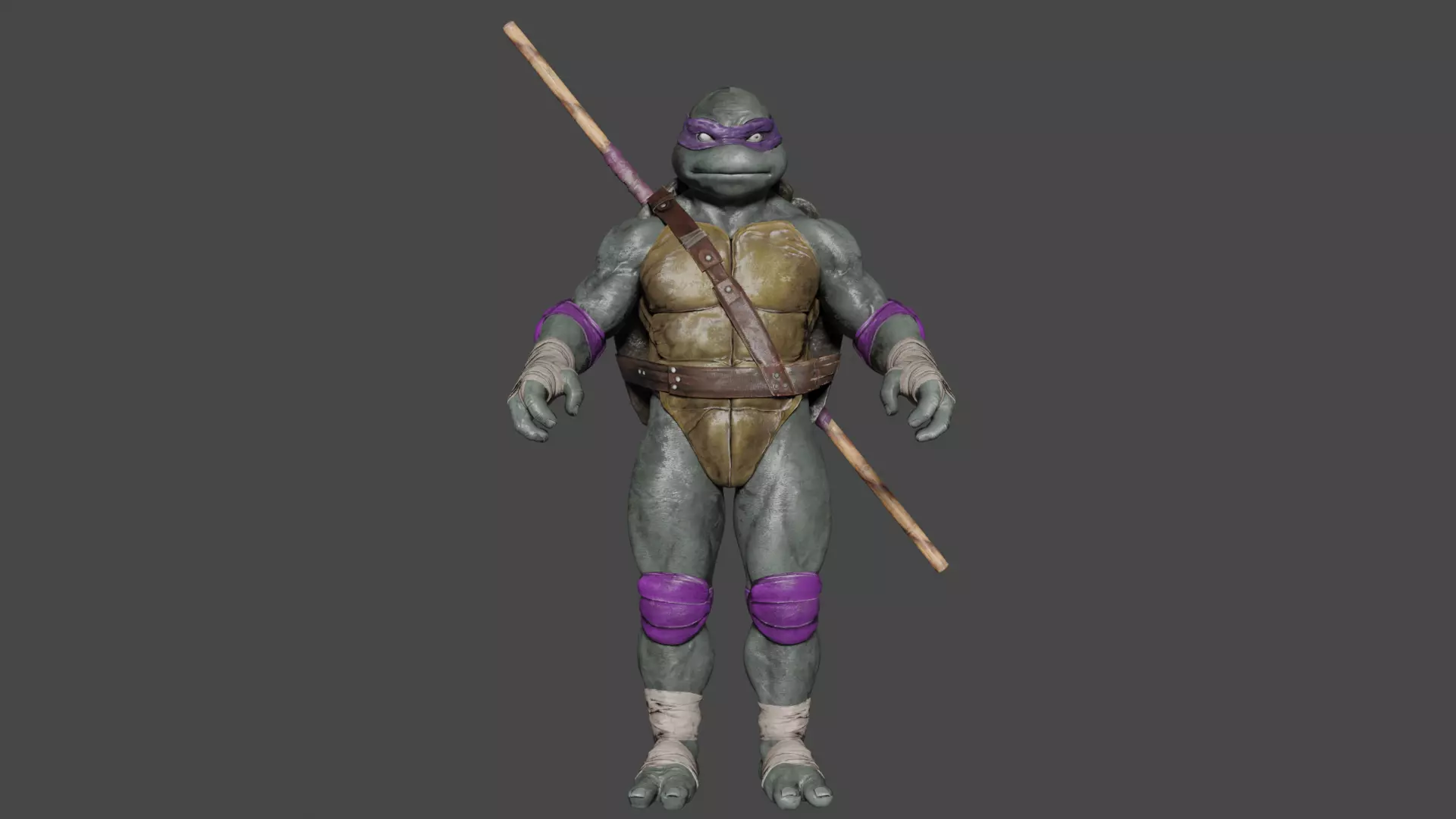 Donatello Low-poly 3D model_0